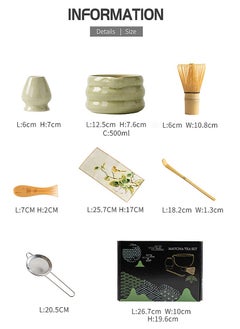 MissTiara Japanese Matcha Tea Set, 7Pcs Matcha Matcha Set with Matcha Bowl, Matcha Bamboo Whisk, Scoop, Whisk Holder, Stainless Steel Tea Sifter, Tea Making Kit  - Image 4