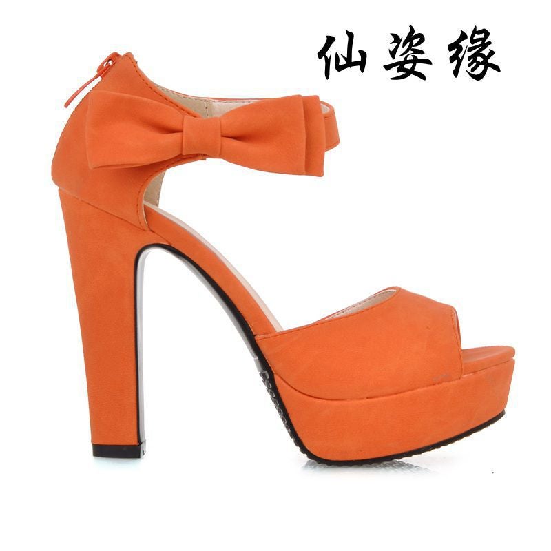 Sandals Women'S Women'S Shoes Fish Mouth Nightclub High Heels Thick Heel Shoes Size Shoes 40/43 A Generation Of Hair - Image 5