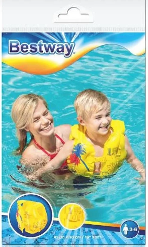 Bestway 32069 Tropical Patterned Swimming Sea Life Jacket 3-6 Years 41X30 cm / 16"X12"