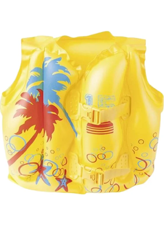 بست واي 32069 Tropical Patterned Swimming Sea Life Jacket 3-6 Years 41X30 cm / 16"X12"