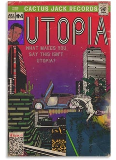Piesa Travis Poster Scott Utopia Album Comics Art Poster for Bedroom Aesthetic Canvas Art Wall Decor 12x18inch(30x45cm)