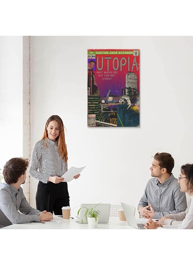 Home Trove - Piesa Travis Poster Scott Utopia Album Comics Art Poster for Bedroom Aesthetic Canvas Art Wall Decor 12x18inch(30x45cm) - Image 1