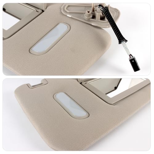 PEVAST Left Driver Side Sun Visor Replacement for Chevrolet GMC 2007 2008 2009 2010 2011 2012 2013 2014,Sunvisor Replaces 22850306(Gray) - Image 5