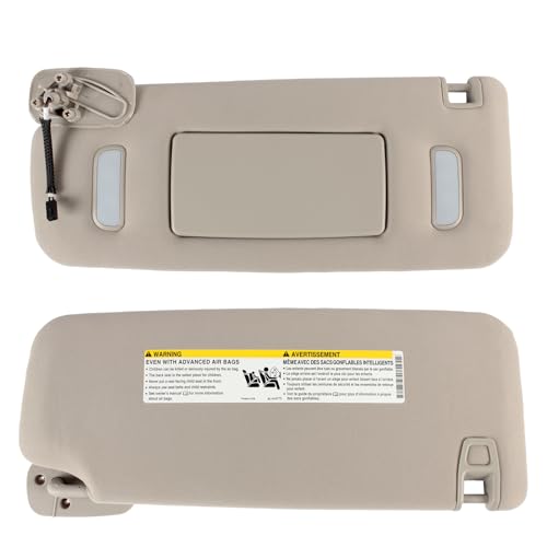 PEVAST Left Driver Side Sun Visor Replacement for Chevrolet GMC 2007 2008 2009 2010 2011 2012 2013 2014,Sunvisor Replaces 22850306(Gray) - Image 2