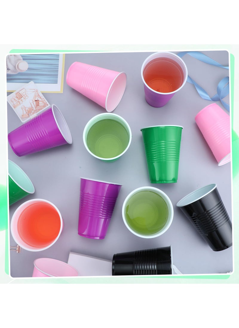 Mifoci Mifoci 50 Pcs 16 oz Plastic Drinking Cups Plastic Disposable Cups for Wedding graduation Birthday Party Valentine Christmas Picnics Barbecues Supplies(Green)  - Image 2