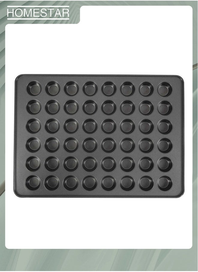 HOMESTAR - 48-Cavities Mini Muffin Bakeware Pan ,Premium Non Stick Mini Round Cupcake Pan Tray Baking Mould, Bakeware Cooking Accessory for Home Kitchen, Black - Image 1