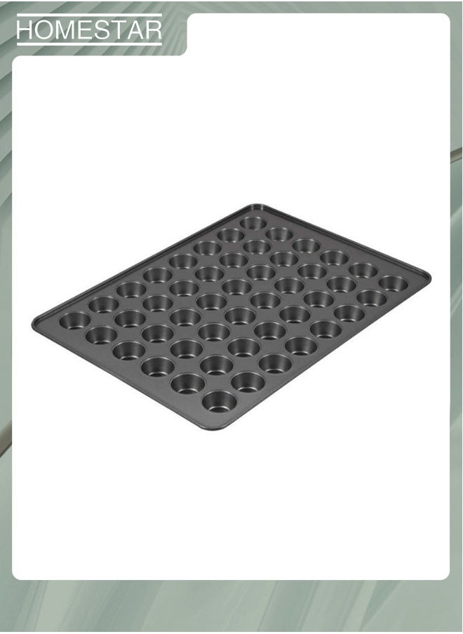 HOMESTAR - 48-Cavities Mini Muffin Bakeware Pan ,Premium Non Stick Mini Round Cupcake Pan Tray Baking Mould, Bakeware Cooking Accessory for Home Kitchen, Black - Image 1