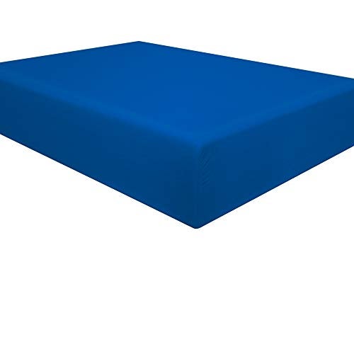 NTBAY Full Fitted Sheet Only  Brushed Microfiber Deep Pocke Fitted Sheet  Soft WrinkleFree FadeResistant StainResistant Hotel Quality Fitted Bed Sheet Royal Blue