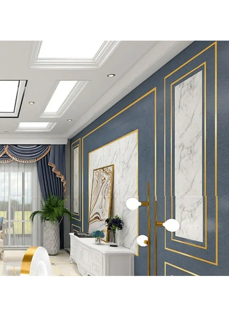 Gold Graphic Art Tape - Self-Adhesive, Decorative Duct Tape with Mirror Finish for DIY Projects, Wall, Floor, Cars - Image 5