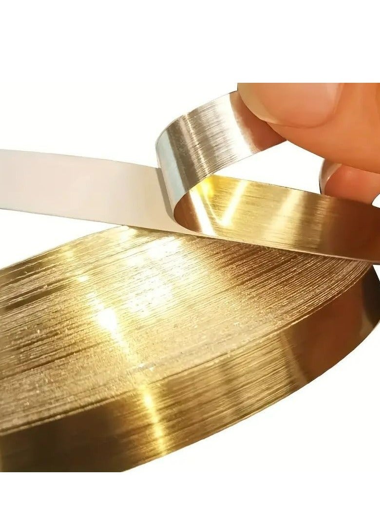 Gold Graphic Art Tape - Self-Adhesive, Decorative Duct Tape with Mirror Finish for DIY Projects, Wall, Floor, Cars - Image 2