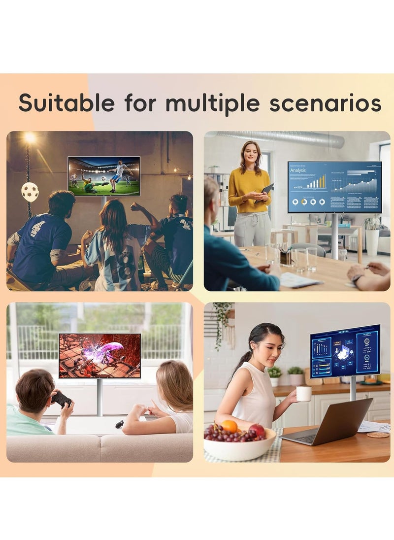 FlashHawk - 21.5 Inch Portable TV Floor Screen with Adjustable Stand  | 4G RAM+64G Storage- LCD Smart Touch Display Screen, Built-in Battery, Full Swivel Rotation - Image 1