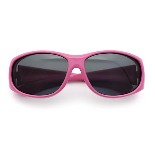 SA106 Polarized Toddler Size Kids 48mm Fit Over Sunglasses - Pink - Image 1