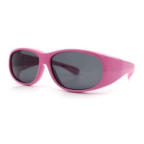 SA106 Polarized Toddler Size Kids 48mm Fit Over Sunglasses - Pink - Image 3
