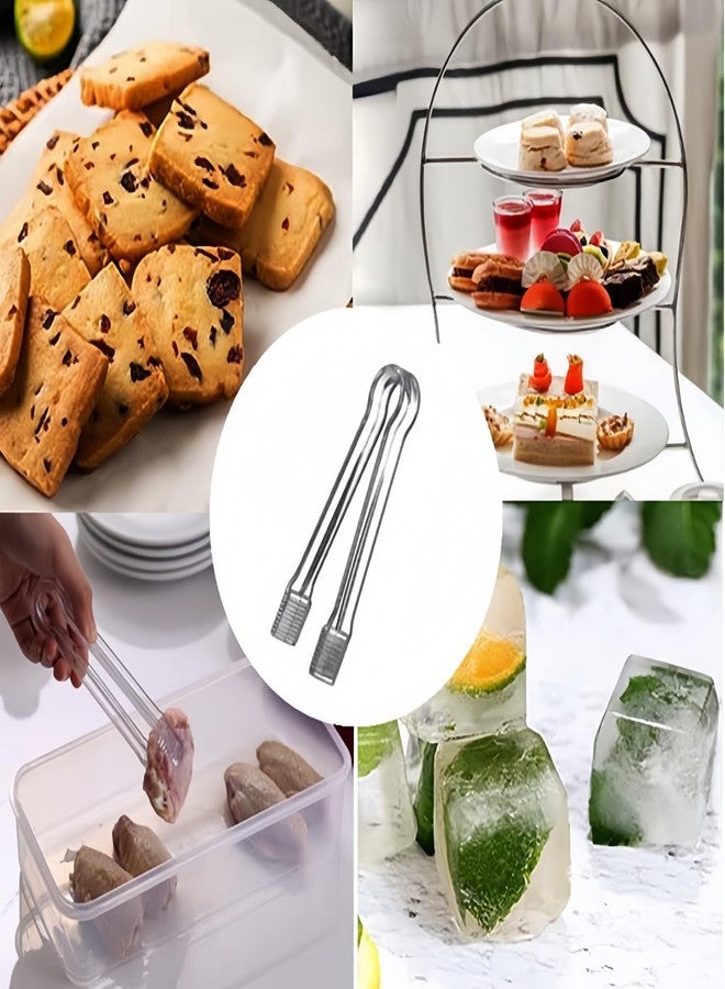 POFUIERKN 20 Pack of Set Plastic Buffet Serving Tongs Mini Serving Utensil Tongs Appetizers Tongs and Plastic Kitchen Scoops Clear Ice Scoop Buffet Scoop for Candy Dessert Buffet Ice - Image 5