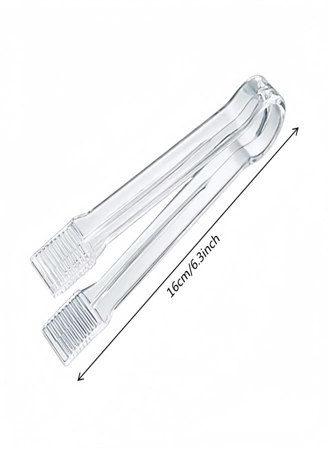 POFUIERKN 20 Pack of Set Plastic Buffet Serving Tongs Mini Serving Utensil Tongs Appetizers Tongs and Plastic Kitchen Scoops Clear Ice Scoop Buffet Scoop for Candy Dessert Buffet Ice - Image 3