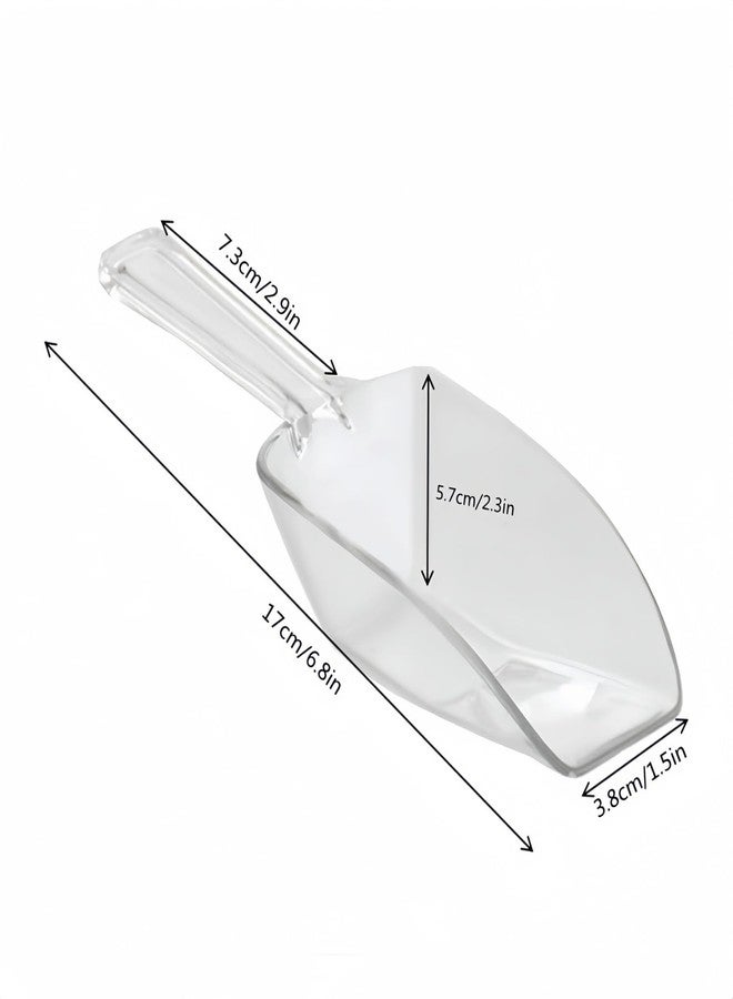 POFUIERKN 20 Pack of Set Plastic Buffet Serving Tongs Mini Serving Utensil Tongs Appetizers Tongs and Plastic Kitchen Scoops Clear Ice Scoop Buffet Scoop for Candy Dessert Buffet Ice - Image 2