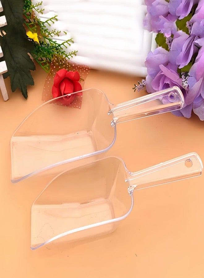 POFUIERKN 20 Pack of Set Plastic Buffet Serving Tongs Mini Serving Utensil Tongs Appetizers Tongs and Plastic Kitchen Scoops Clear Ice Scoop Buffet Scoop for Candy Dessert Buffet Ice - Image 4
