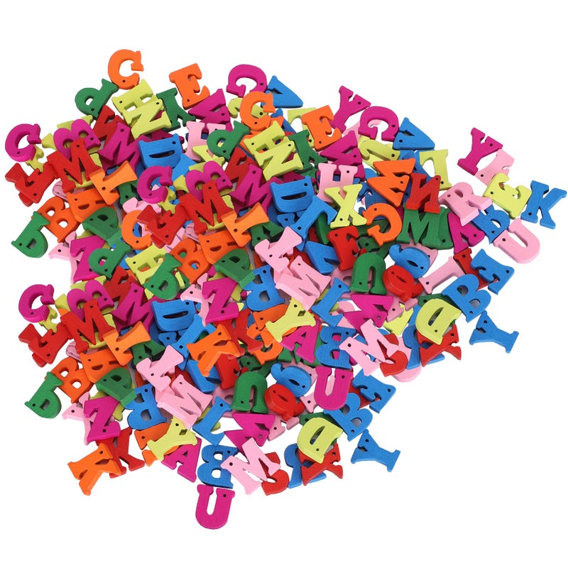 300Pcs Wooden Letters Craft Colorful HandMade Craft Children Education Supplies - Image 3