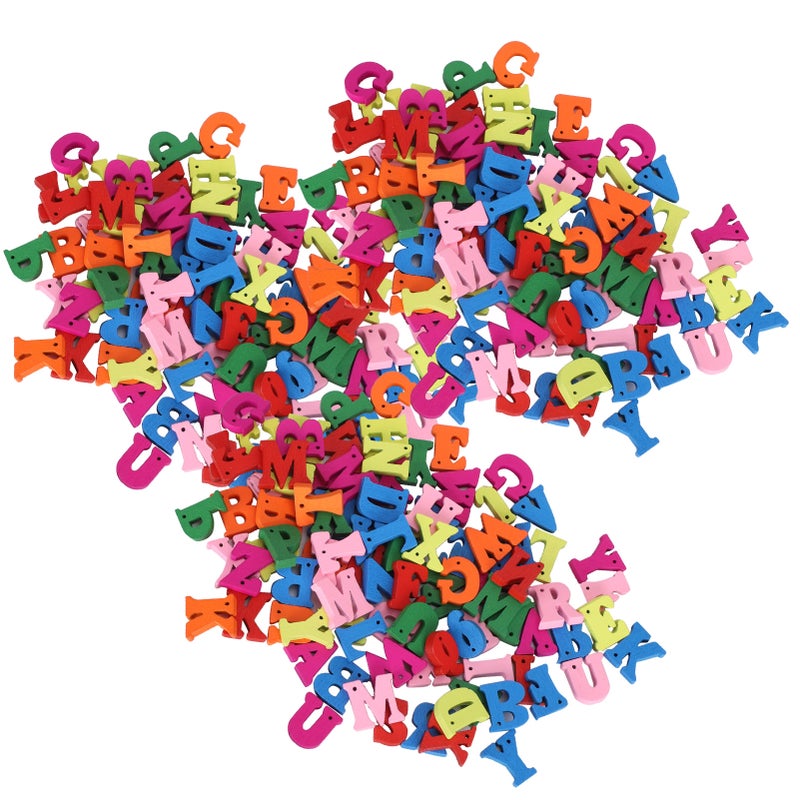 300Pcs Wooden Letters Craft Colorful HandMade Craft Children Education Supplies - Image 4