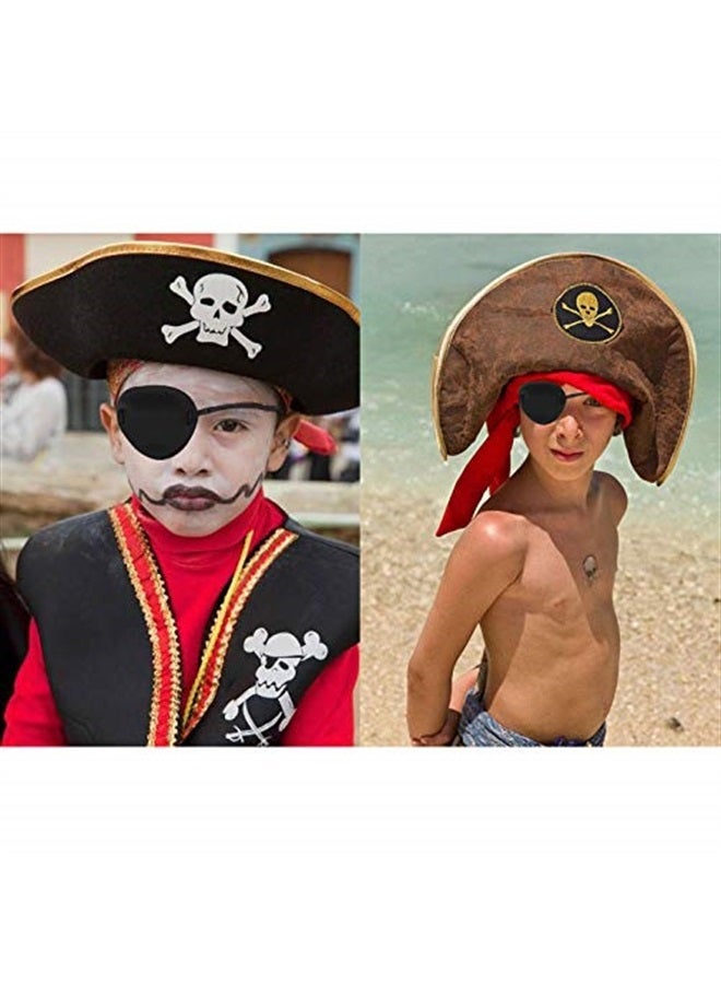 Oarkive Eye Patches Pirate Mask Eyepatch for Lazy Eye Black Eye Patch for Glasses Medical Eye Patches for Adults Kids Children for Halloween Christmas Cosplay Pirate Theme Costume - Image 4