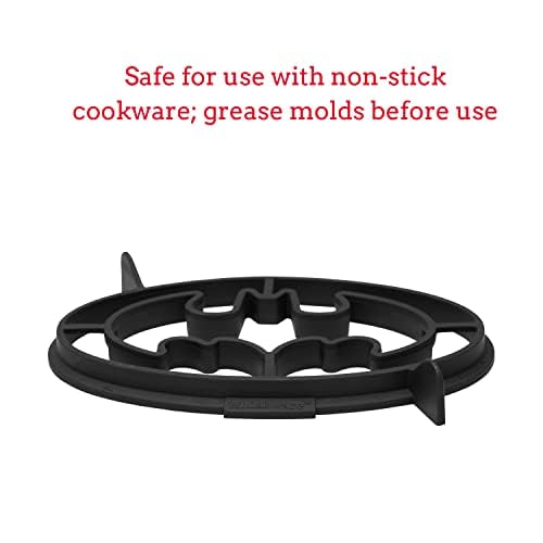Whiskware Justice League Silicone Pancake Mold and Shaper Breakfast Art Dishwasher Safe BPA and Phthalate Free Plastic Batman - Image 3