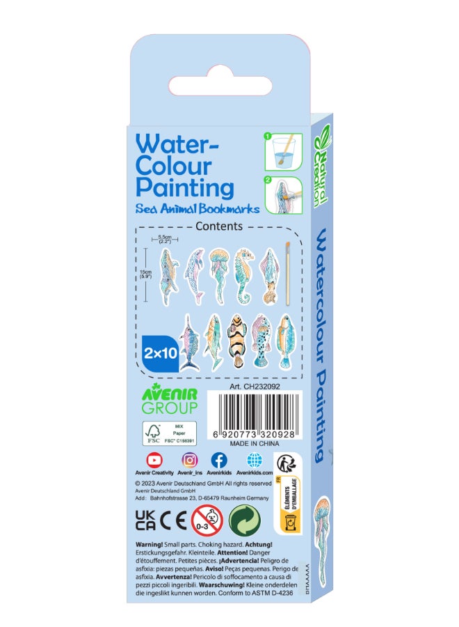 Avenir Paint by Water - Bookmarks - Sea Animal Multicolour | Paint by Water Art lets little ones discover easy, fun painting - with no mess! | Ages 3+ - Image 5