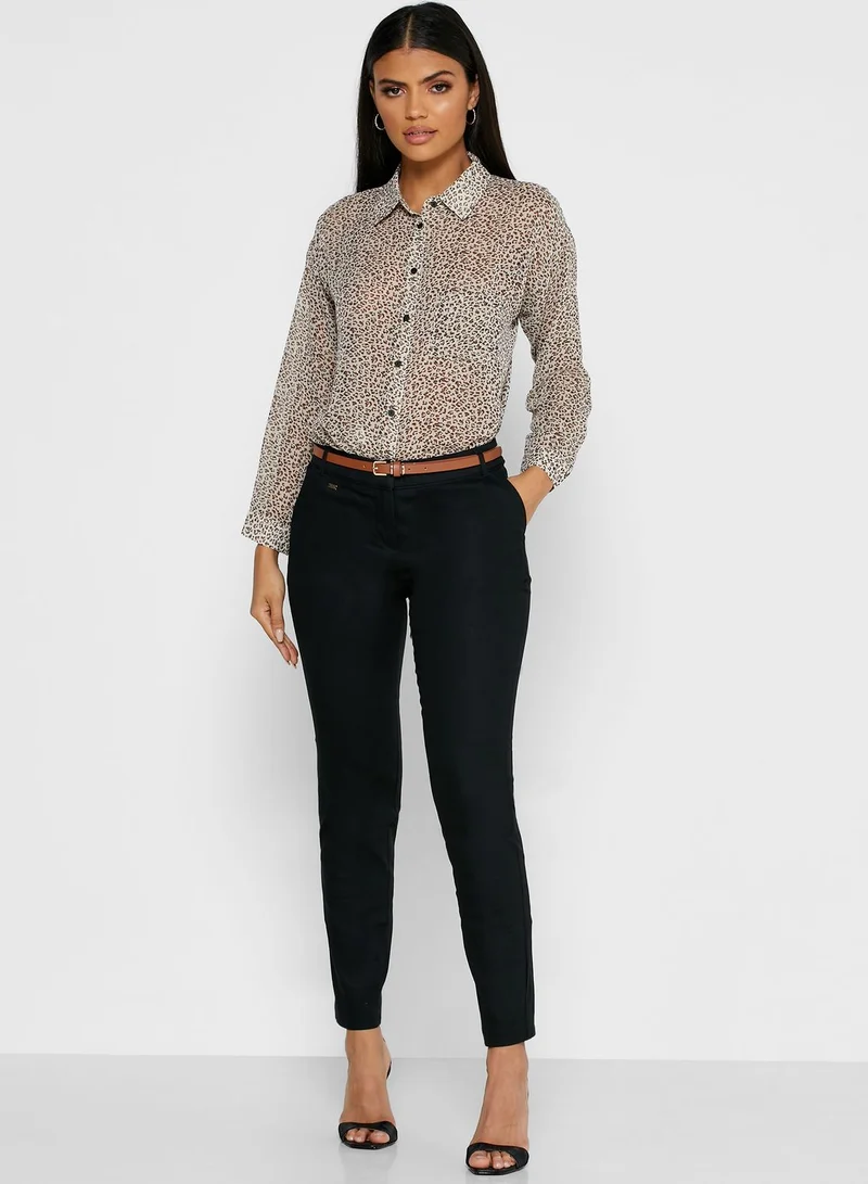Wallis Belted Cigarette Pants