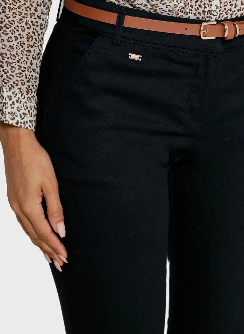 Wallis Belted Cigarette Pants