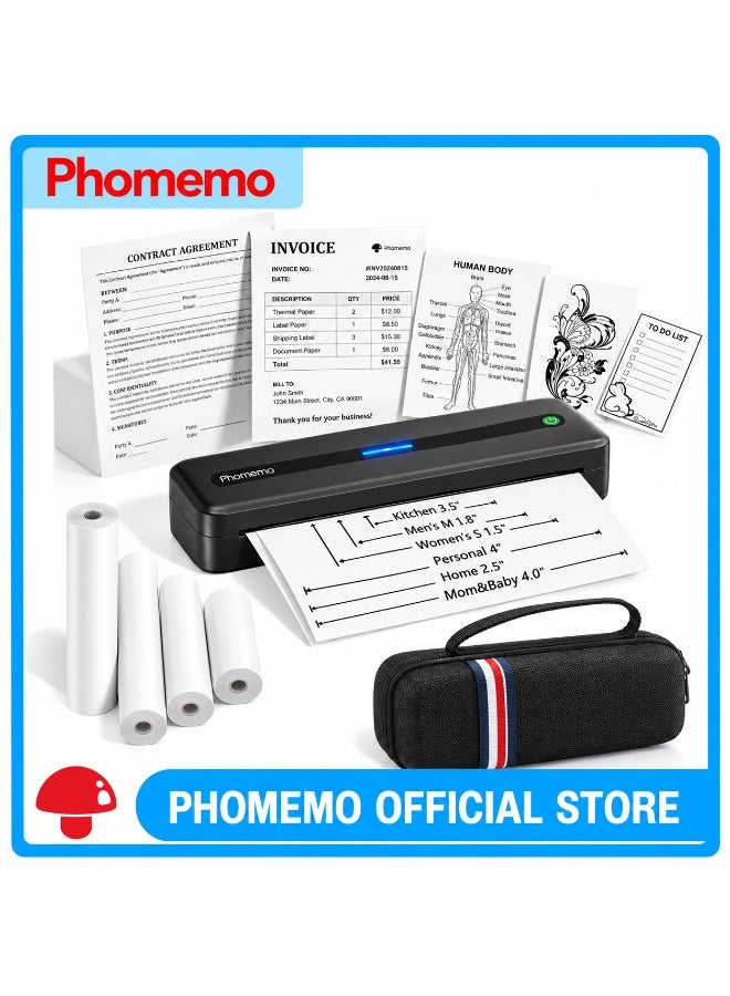 Phomemo M832 Portable Wireless Thermal Printer with Carrying Case - Inkless Bluetooth Printing for A4 & US Letter Size - Image 1