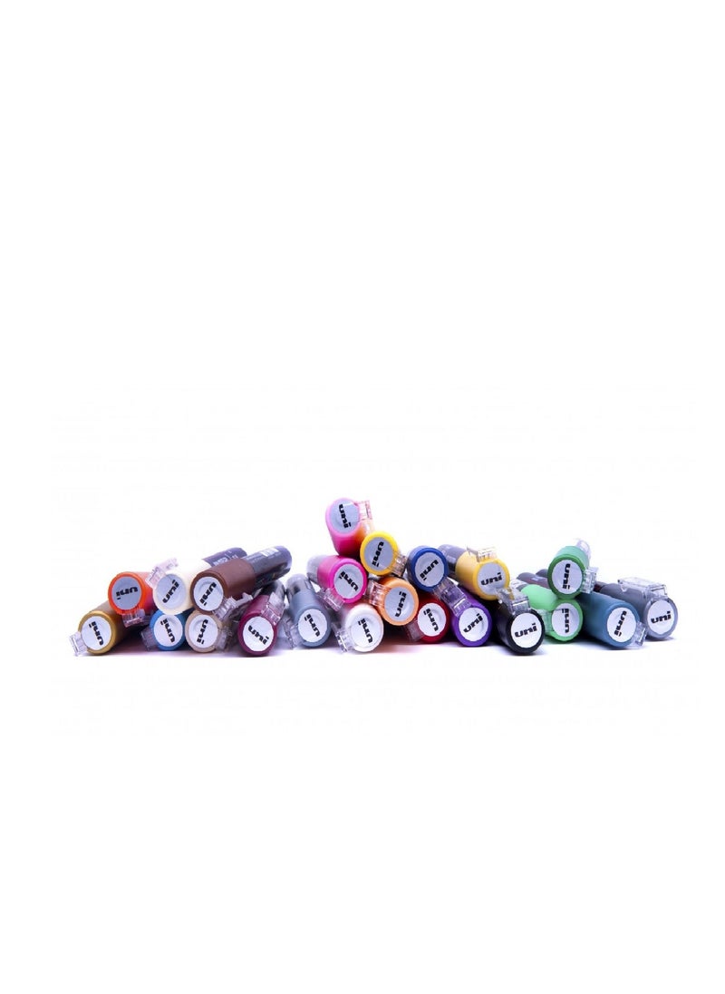 Uni - 16-Piece POSCA Extra Fine Paint Marker Multicolour - Image 1