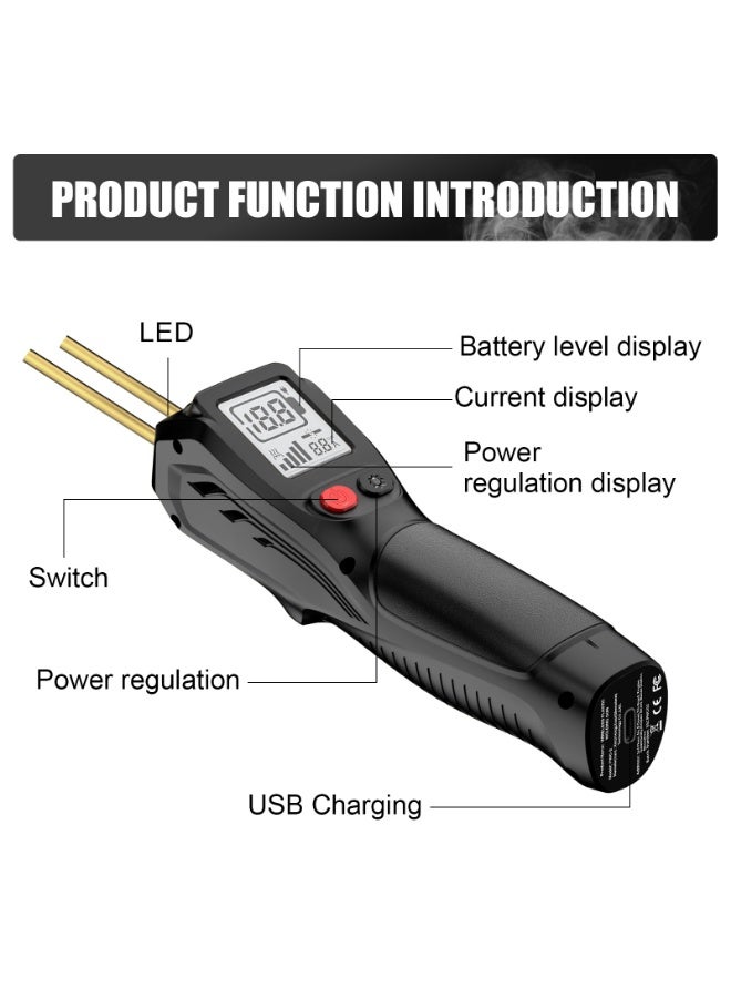 Cordless Handheld Plastic Welding Gun with LCD Display, Pure Copper Heating, Fast Heat 3-5s, Burn-Resistant Handle, Versatile Plastic Repair Tool for Cars & Motorcycles - Image 4