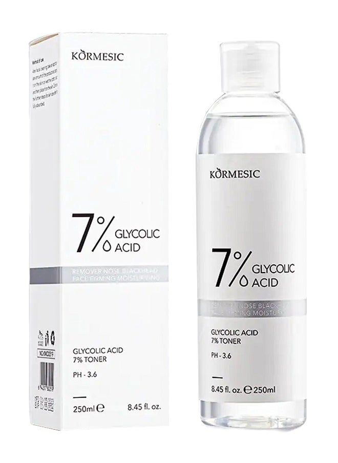 Kormesic 7% Glycolic Acid Toner Refreshing Toner Water Nourish Sooths Skin 250ml  - Image 1
