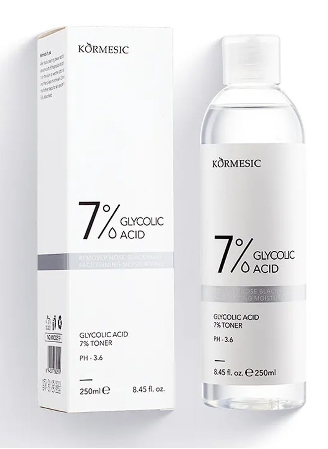 Kormesic 7% Glycolic Acid Toner Refreshing Toner Water Nourish Sooths Skin 250ml  - Image 2