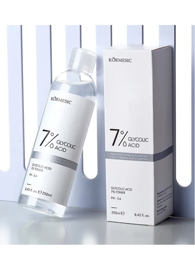 Kormesic 7% Glycolic Acid Toner Refreshing Toner Water Nourish Sooths Skin 250ml  - Image 5