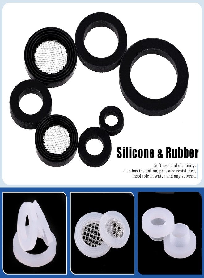 Glarks 120Pcs 8 Sizes Plumbing Rubber Washers and Silicone Hose O Ring Flat Gasket Assortment Kit for Faucet Brass Garden Hose Tub Shower Hose Head Filter Faucet Pipe Valve Tube Connect - Image 5