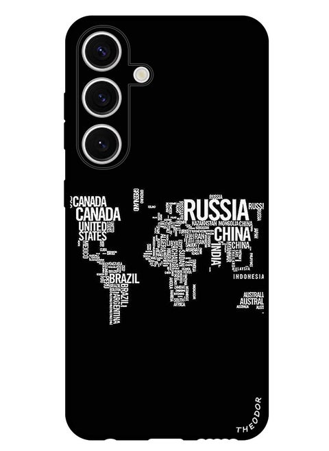Protective Case Anti Scratch Shock Proof Bumper Cover For Samsung Galaxy S24 Plus Written World Map