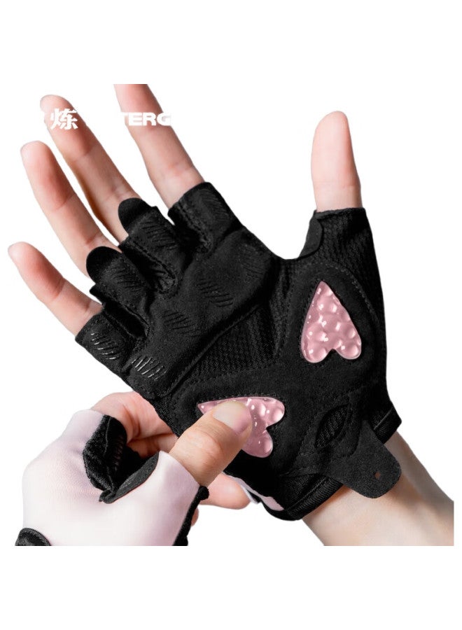 FITTERGEAR Fitness Gloves For Women, Half-Finger Breathable, For Gym Equipment Training, Dumbbell Yoga, Non-Slip And Callus-Resistant - Image 2