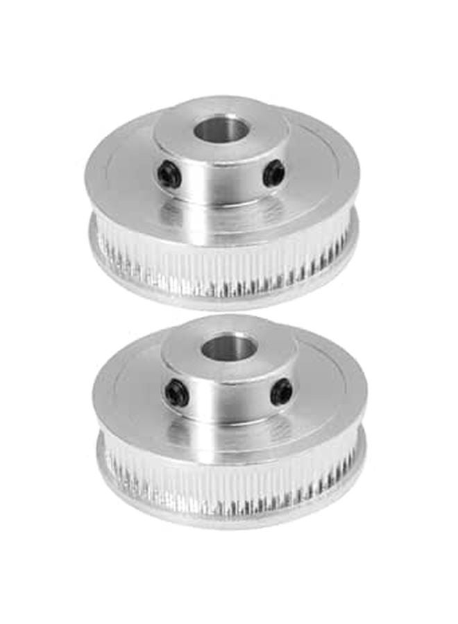 Aluminum Alloy Timing Pulley 2PCS Synchronous Wheel Tooth Metric For Printer Accessory - Image 1