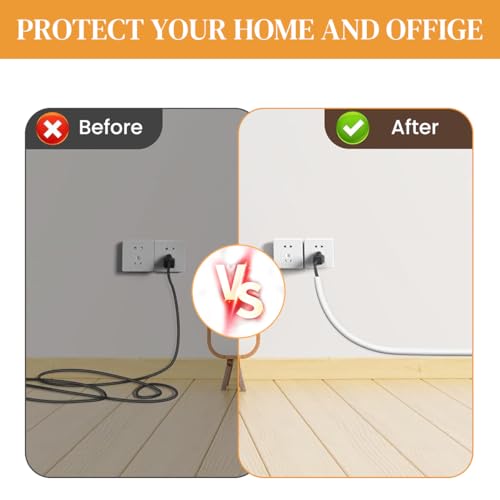 Serplex® Floor Cord Cover, Self Adhesive PVC Cable Hider, Reusable Cuttable Cord Protector for Power Wires, Floor Cable Management, Safety & Tidy Setup for Home Office Entertainment (2X 6.6 Feet) - Image 5