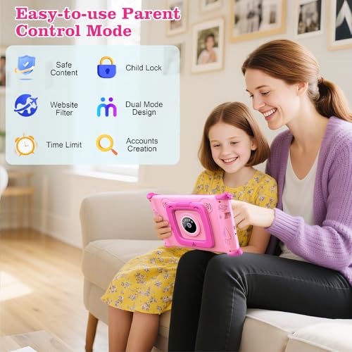 Trayoo Kids Tablet, 7IN Toddler Tablet for Kids with 32GB ROM, Shockproof Case, Education Apps Pre-Installed, Parental Control, WiFi, Netflix, YouTube - Image 4