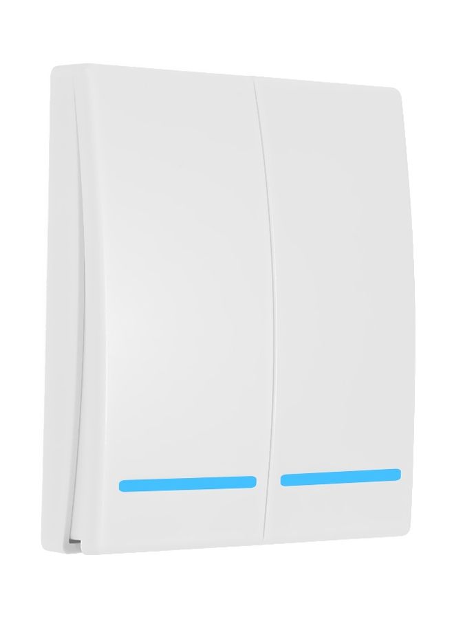 NIBEMINENT 2-Gang Push Button Remote Controller Wall Light White/Blue - Image 3