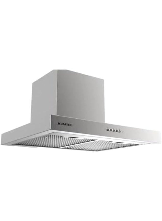 كومتيل شفاط مطبخ كومتل DT6-61 جداري مدمج، مقاس 60 سم، قوة شفط 750 م³/ساعة، 3 سرعات، ستانلس ستيل، إضاءة LED، فلاتر قابلة للغسل في غسالة الأطباق - Image 3