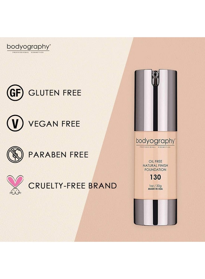 Bodyography - Natural Finish Foundation (Light #130): Oil-Free Anti-Aging Salon Natural Finish W/ Vitamin E, C, Antioxidants | Vegan, Gluten-Free, Paraben-Free - Image 2
