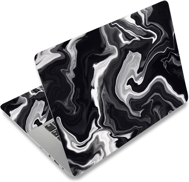 Laptop Skin Vinyl Sticker Decal, 12" 13" 13.3" 14" 15" 15.4" 15.6 inch Laptop Skin Sticker Cover Art Decal Protector Fits HP Dell Lenovo Compaq Apple Asus Acer (Black Marble)