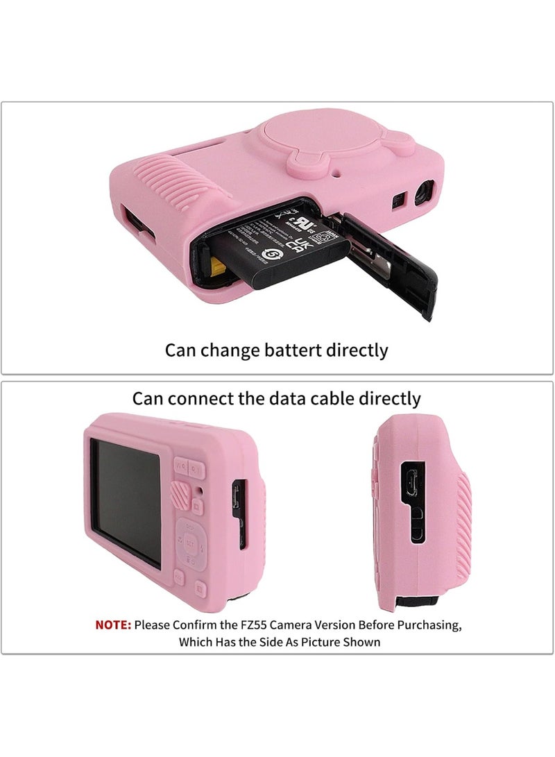 VKL Silicone Case for Kodak PIXPRO FZ55 Camera, Soft Silicone PIXPRO FZ55 Protective Cover - with Removable Lens Cover - Slim Fit & Anti-Scratch - Pink - Image 4
