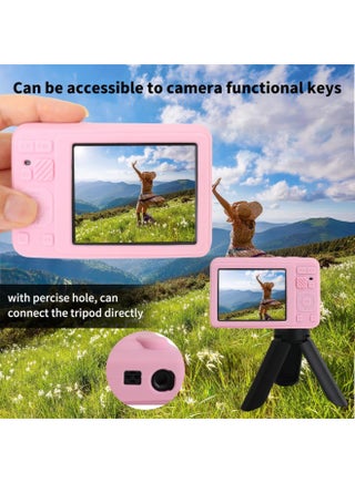 Silicone Case for Kodak PIXPRO FZ55 Camera, Soft Silicone PIXPRO FZ55 Protective Cover - with Removable Lens Cover - Slim Fit & Anti-Scratch - Pink - view 5