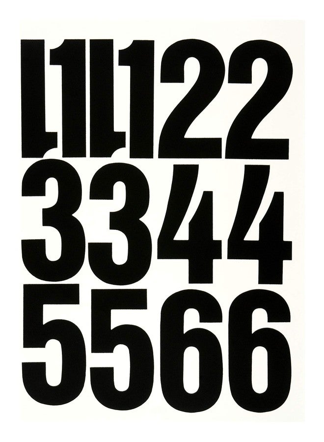 Chartpak Self-Adhesive Vinyl Numbers, 4" High, Black, 23 Per Pack (01193) - Image 2