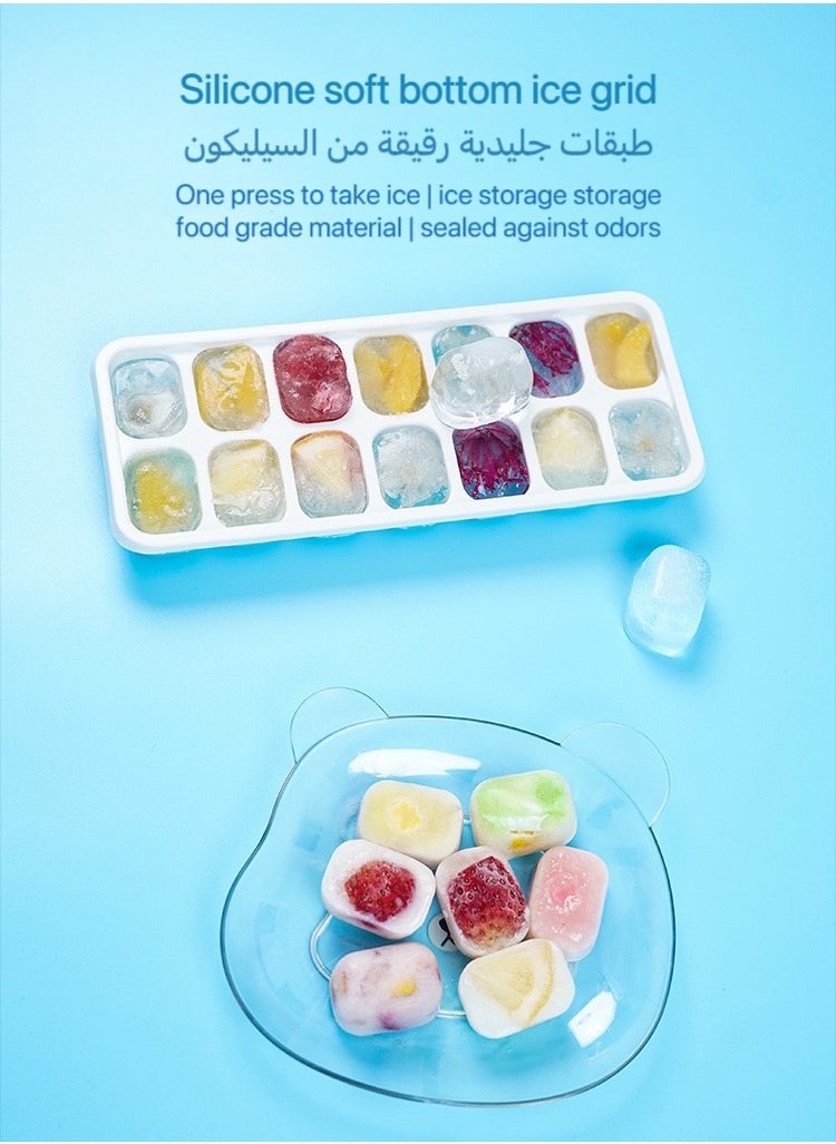 Generic - Ice Cube Tray, Ice Cube Maker (Pack of 4) - Ice Cube Trays with Leak Proof Lid, Large Ice Cube Mold, Slow Melting Ice Cube for Chilling Cocktails, Drinks, Juice - Image 1
