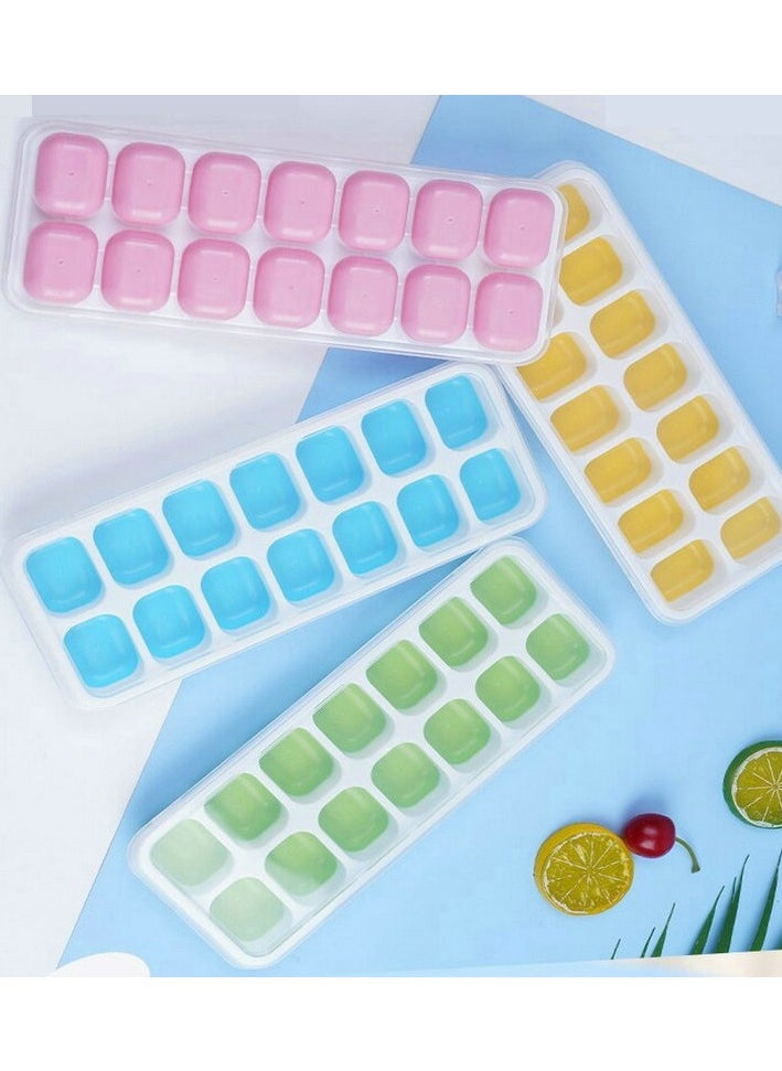 Generic - Ice Cube Tray, Ice Cube Maker (Pack of 4) - Ice Cube Trays with Leak Proof Lid, Large Ice Cube Mold, Slow Melting Ice Cube for Chilling Cocktails, Drinks, Juice - Image 1