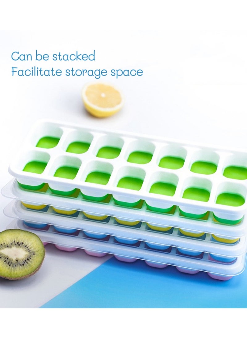 Generic - Ice Cube Tray, Ice Cube Maker (Pack of 4) - Ice Cube Trays with Leak Proof Lid, Large Ice Cube Mold, Slow Melting Ice Cube for Chilling Cocktails, Drinks, Juice - Image 1